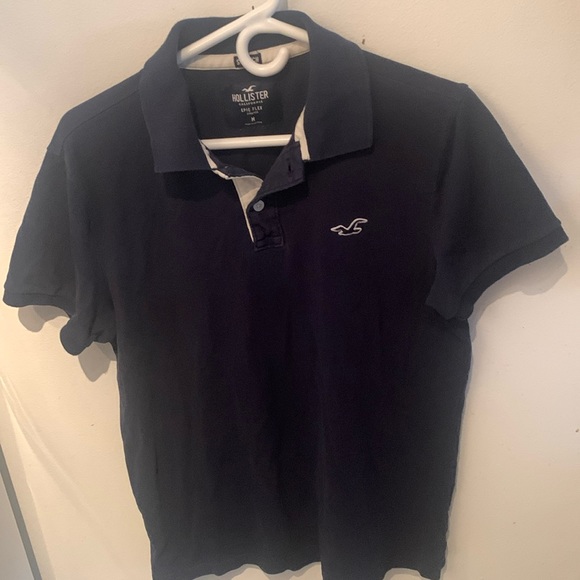 Gorgeous Dark Blue Hollister Epic Flex Cotton Polo SZ Medium 🔥 - Picture 1 of 6